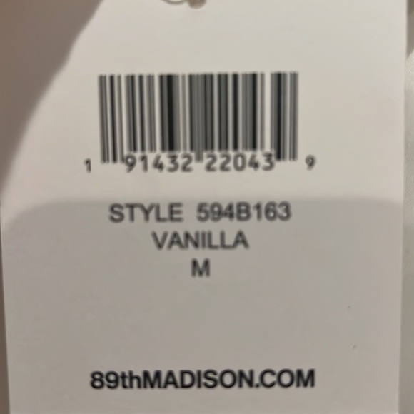 89th Madison white/cream cotton blazer w 3/4-length sleeves - Picture 4 of 4